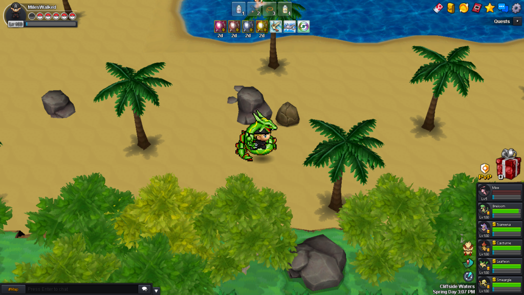 Smashable rock in Cliffside Waters