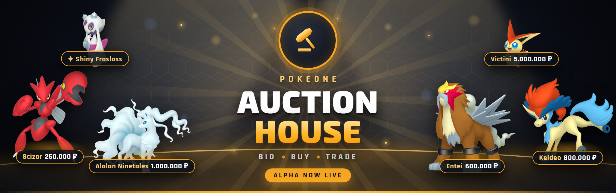 The PokeOne Auction House is open – Alpha test starts today!